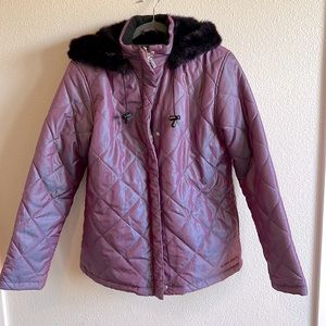 RARE Iridescent Purple Vintage Guess Puffer Jacket
